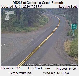 OR203 at Catherine Creek Summit NB MP14.05